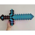 （New）Minecraft Blue Diamond word EVA Weapon Game Play mall ize. 