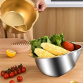 Rice Washer Strainer Bowl Stainless Steel Rice Washing Bowl Rice Colander Fruit and Vegetable Strainer Kitchen Tool A. 