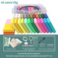 【GlobalTrendz】12/42 Colors Polymer Clay Starter Kit DIY Oven Bake Clay Baking Modeling Clays Accessories And Storage Box Kid Gift. 