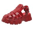 【FOOT SOFA】-2023 New Women's Sandals Thick Sole Hollow Roman Sandal Buckle Luxury Design Comfort White Beach Shoes Summer Sandals for Women. 