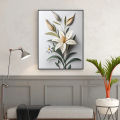 Ornament Picture Home Decoration Daisy Rose Lily 3D Paper Cut Art Flower Painting Poster Tulip Sunflower Canvas Painting Wall Art. 