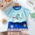 Children's Short Sleeve Shirt Suit Cotton Boy Summer Clothing Girls' Single Piece Baby Baby Clothes Korean Children's Clothing New. 