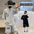 Summer Boy Sports Sets Kids Casual Costume Teenager Fashion Outfits Children T-shirts+Shorts 2Pcs Short Sleeves Top Pants Suits. 