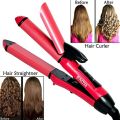 2 in 1 Hair Straightener & Curler Set - Professional 2 in 1 Hair Tool Smoothing Straightening Curling Flat Iron For Hair. 