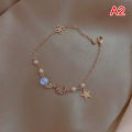 Exquisite Bracelets For Women Star Moon Zircon Pearl Bracelet Simple MJK. 