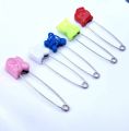 5Pcs Colorful Steel Locking Safety Baby Kids Cloth Nappy Diaper Craft Pins. 