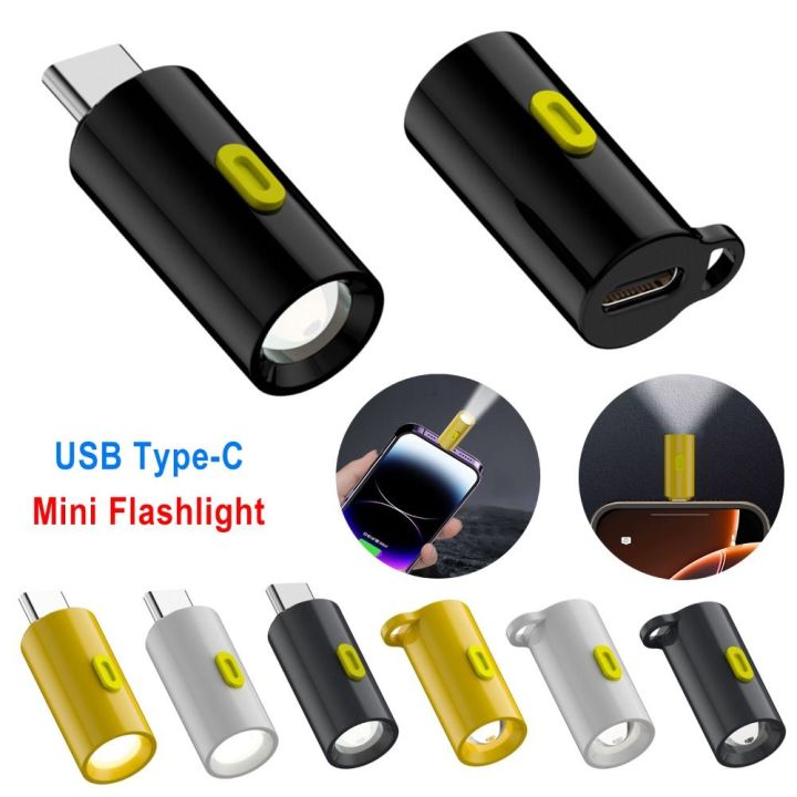 NEW 230 High Lumens Type-C Mini Flashlight with Lanyard Portable LED ...