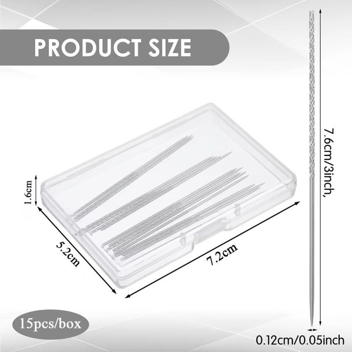 New%2015PCS/Boxed%20Knurled%20Needle%20Lightweight%20Hand-knitting%20Tool%20Hread%20Head%20Piping%20Trouser%20Leg%20Needle%20Multifunctional%20Snag%20Repair%20Needle%20for%20Woven%20Fabric%20Cloth%20-%20Image%202
