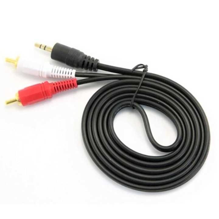 3.5 Jack Male To Two RCA Audio Cable 5 M