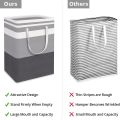 1pc Grey Large Capacity Waterproof Cotton Linen Dirty Clothes Basket Simplified Clothes Sundrie Storage Box Foldable Storage Bag. 