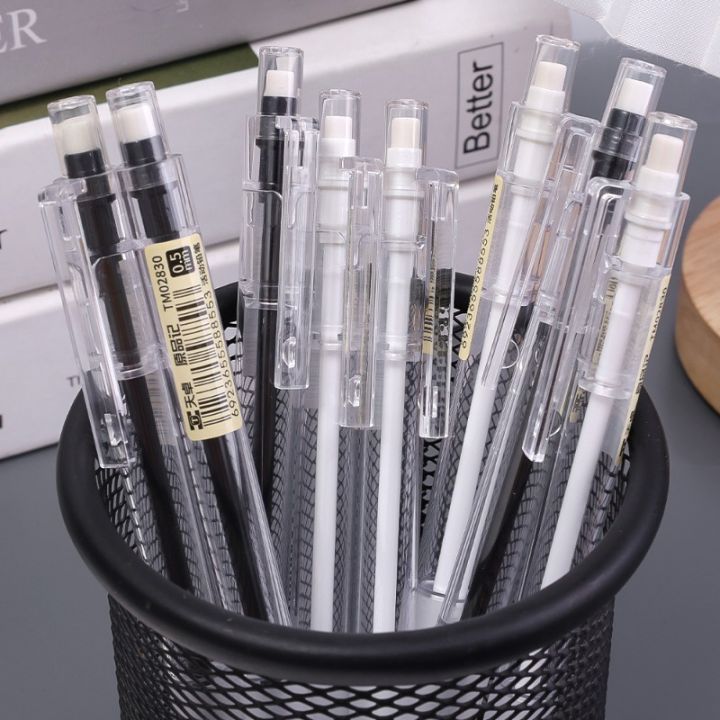 Korean%20Minimalist%200.5mm%200.7mm%20Refill%20Press%20Mechanical%20Pencil%20Transparent%20Plastic%20Art%20Sketching%20Automatic%20Pencils%20Students%20Drawing%20Stationery%20School%20Office%20Supplies%20-%20Image%203