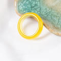 Unisex Agate stone ring Durable Women's Natural Finger rings Jade Agate stone Round jade ring for Casual wear Party accessory Fashion statement Birthday gift Daily Daily . 