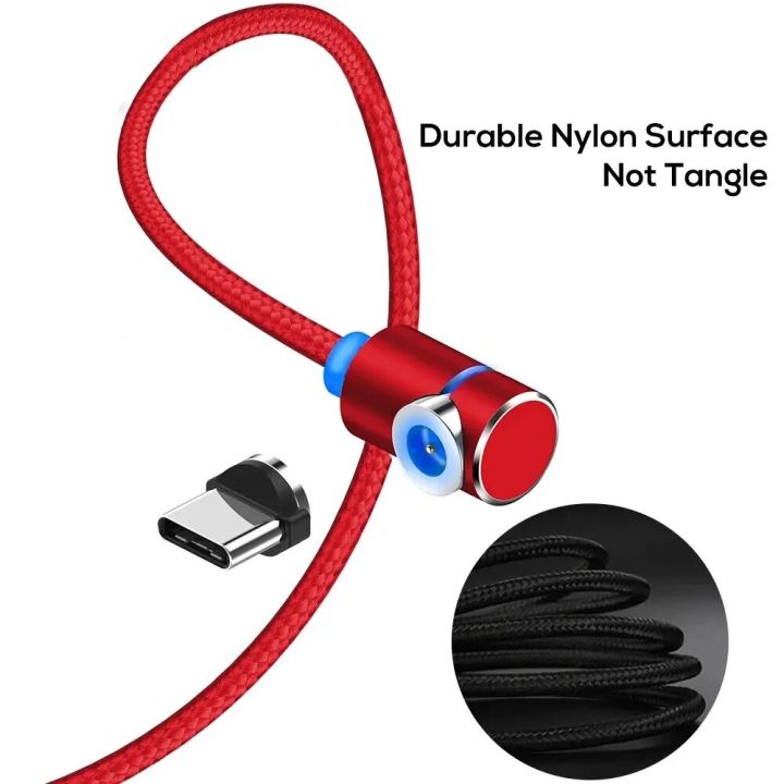 TOPK%20Magnetic%20Charging%20Cable%20360%C2%B0%20Rotating%20Magnetic%20Phone%20Charger%20Cable%20with%20LED%20Light,%2090%C2%B0%20Angle%20Connector,%20Nylon-Braided%20Cords%20-%20Image%205