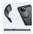 BLKNAIM 4in1 Phone Case For VIVO V50 5G anti-fall wire drawing phone case+ tempered glass+Lens Film+Back film. 