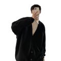Cardigan Sweater Men's Fall Korean Trend Loose Solid Color College Style Sweater ins Fashion Brand All-Matching Coat. 