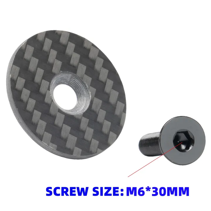 bike%20modified%20parts%20Bicycle%20Headset%20carbon%20top%20Cap%20Carbon%20Fiber%20Bike%20Stem%2028.6mm%201%201/8%20Steerer%20Fork%20Tube%20Headset%20Cap%20Cover%20-%20Image%203
