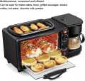 3-in-1 Family Size Electric Breakfast Station Coffeemaker Griddle Toaster Oven. 