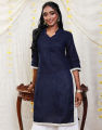 Spring & Summer Chinese Collared Kurtha with Lace Details. 