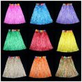【WEJA】5pc/set Hula Show Hawaii Fancy Dress Garland Headband Bracelet Costume Set Grass Dress Party Decoratin 40CM Hawaiian Hula Skirt Ladies. 