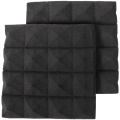 CGearuppt Charcoal Acoustic Foam Tiles Soundproofing Foam Panels Studio Sound Padding 2 x 10 x 10 Inch(Black). 