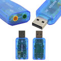 3D External USB Sound Card Audio Adapter Mic Speaker Audio Interface For Laptop PC. 