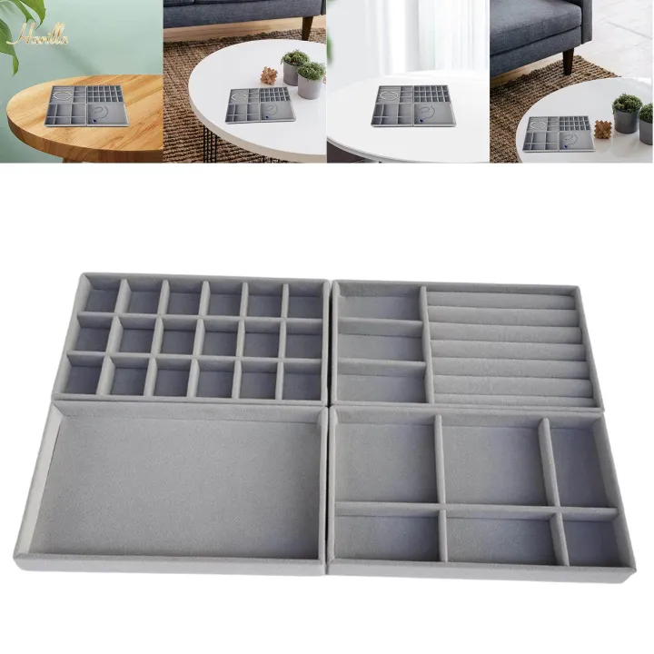 4%20Pieces%20Jewelry%20Trays%20Organizer,%20Insert%20Divider%20Durable%20Display%20Case%20Storage%20Container%20Holder%20for%20-%20Image%202
