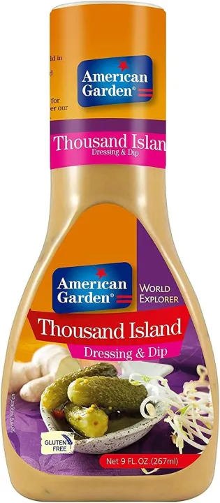 American Garden Thousand Island Dressing & Dip, Gluten-Free, Dairy-Free, 267ml (FROM DUBAI)