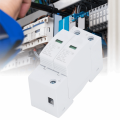 Overvoltage Protection 80KA House Voltage Protector 2P 275V Protective Device Quick Response Lightning Arrester Low Voltage Monitoring. 