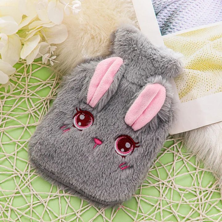 New Plush Rabbit Hand Po Warm Water Bottle Mini Hot Water Bottles Portable Hand Warmer Girls Pocket Hand Feet Hot Water Bags