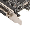 PCIe To RS232 Expansion Card 2.5Gbps 9pin Serial 25pin Parallel Port PCIe Com Port Adapter for Printer. 