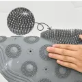 Round Silicone Non-slip Bathroom Mat, Safety Shower Mat, Massage Mat, Floor Drain Suction Cup, Bathroom Mat Soft And Absorbent. 
