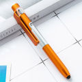 Certiou Retractable Ballpoint Pen 4-in-1 Multifunctional Ballpoint Pen with Stylus Led Light Phone Stand Smooth Writing Ergonomic Design Ideal for Metal Body Ballpoint Pen. 