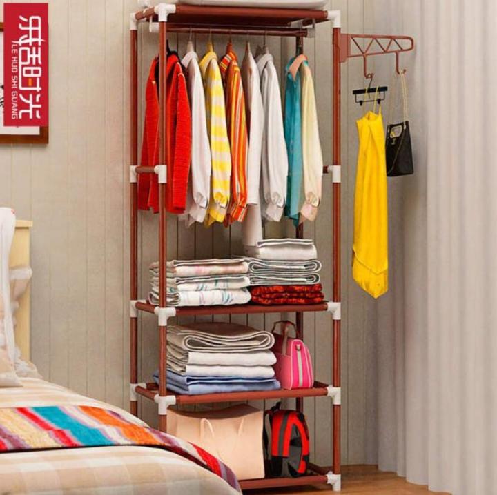 High Quality Simple Metal Iron Coat Rack Floor Standing Clothes Hanging Storage Rack Hanger Rack Bedroom Furniture