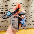 Anime Wednesday Addams Keychain Adams Family Cute Figure Doll Keyring Bag Pendent Car Key Accessories Gift for Men Women Friends. 