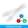 50pcs Multicolor 4pin 5mm RGB Led Diode Light Lamp Tricolor Round Common Anode LED F5 Light Emitting Diode Red Green Blue. 