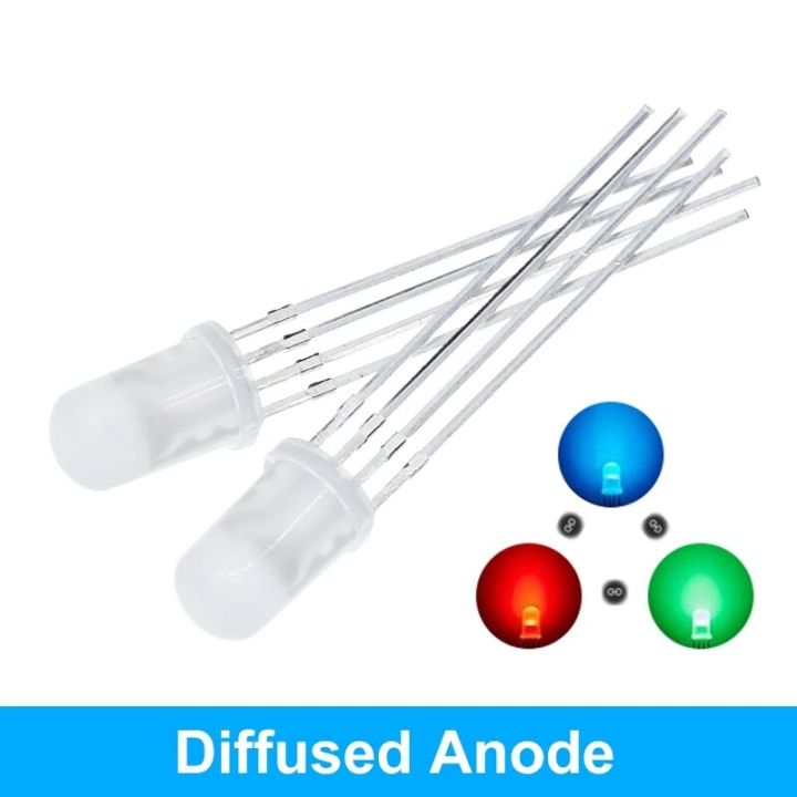 50pcs%20Multicolor%204pin%205mm%20RGB%20Led%20Diode%20Light%20Lamp%20Tricolor%20Round%20Common%20Anode%20LED%20F5%20Light%20Emitting%20Diode%20Red%20Green%20Blue%20-%20Image%202