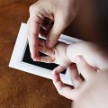 (New) newborn baby handprint footprint pad ink pad hand foot print pad easy to clean black. 