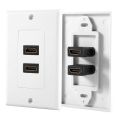 HDMI 2-Ports Wall Face Plate Panel Outlet 1080p Cover Coupler Socket HOT. 