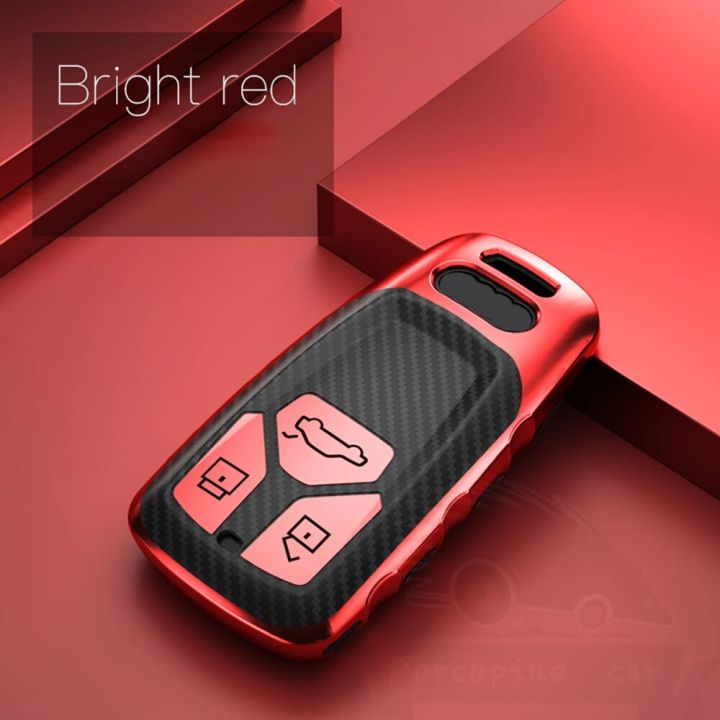 Alloy Style Car Key Case Cover Shell FobFor Audi A4 B9 A5 A6 8S 8W Q5 - View #13