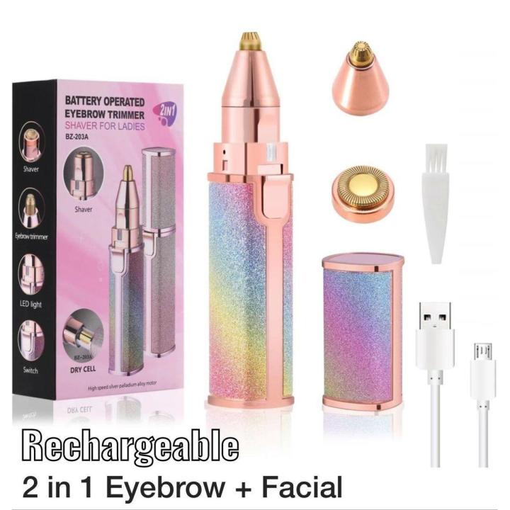 New%20style%202%20in%201%20Rechargeable%20Eyebrow%20Trimmer%20-%20Shaver%20for%20ladies%20%7C%20Portable%20Facial%20Hair%20Remover%20-%20Image%203