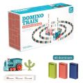Kids Electric Domino Train Car Set Sound Light Automatic Laying Dominoes Brick Blocks Game Educational DIY Boys Girls Toy Gift. 
