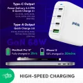 [Super Fast Charge 2.0| 3-in-1 adapter| Charge iPhone 15] Prolink 68W GaN PPS PD Charger IntelliSense-Charge Lenovo/ Dell / ASUS/ Apple Watch/ Laptop. 