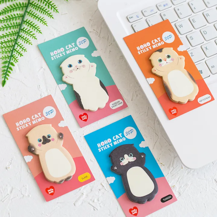 RHS Online 30PCS Hoho Cat Series Sticky Memo Pad Sticky Notes Album Diary Journal Craft Decorative DIY Scrapbooking