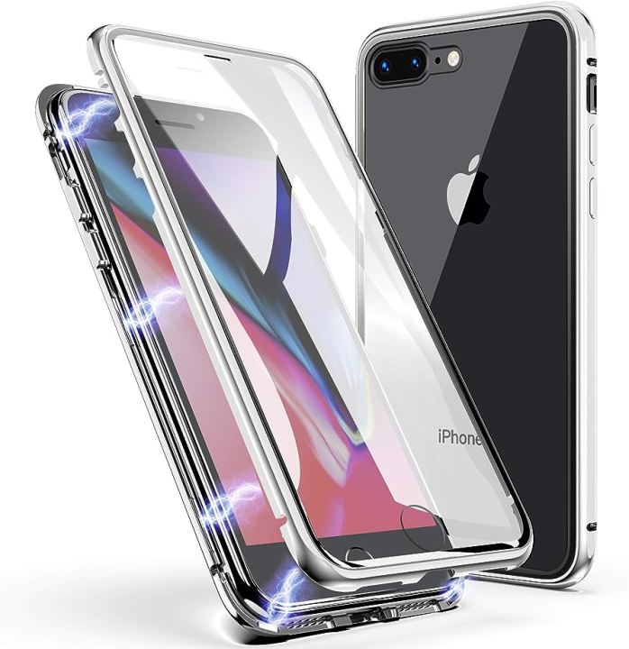 7%20Plus%20Case,%20iPhone%208%20Plus%20Case,%20ZHIKE%20Magnetic%20Adsorption%20Case%20Front%20and%20Back%20Tempered%20Glass%20Full%20Screen%20Coverage%20One-Piece%20Design%20Flip%20Cover%20for%20Apple%20iPhone%207%20Plus/8%20Plus%20(Clear%20White)%20-%20Image%202