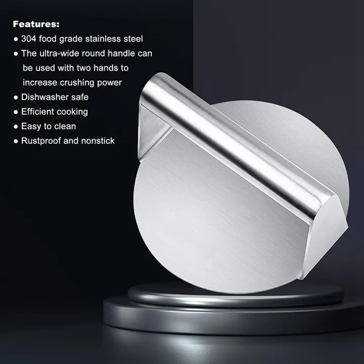 Stainless%20Steel%20Burger%20Press,%205.5%20Inches,%20Round%20Burger%20Smasher,%20Non-Adhesive%20Bacon%20and%20Grill%20Press%20for%20Steaks,%20Panini%20-%20Image%202