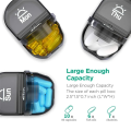 Pill Box Organizer 21 Grids 3 Times One Day Portable Travel with Large Compartments for Vitamins Medicine, Easy Install Easy to Use B. 