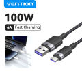 Vention 6A Type C Cable USB A Male to C Male Fast Charging for iPhone 16 15 14 Pro Max Samsung S24 S23 S22 S21 Ultra Huawei Mate 60 pro nova 12 Xiaomi 14 13t 12t 11t iPad Fast Charger Cord. 