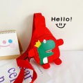 Cute Cartoon Travel Backpack Children's Cross-body Handsome Dinosaur Chest Bag Fengshi. 