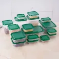 Set of 17 Pieces High Quality Plastic Containers with Cover.  Multi-Function Food Storage Containers. 
