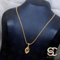 Gold Plated Guaranteed 1.5MM New Trend Stylish Diamond Chain 18/24 Inch Beautiful Design With eye Design Fixed Stone Pendant. 